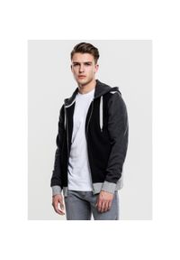 Urban Classics - Bluza z kapturem Urban Classic 3-tone sweat zip. Typ kołnierza: kaptur. Kolor: czarny, szary, wielokolorowy #1