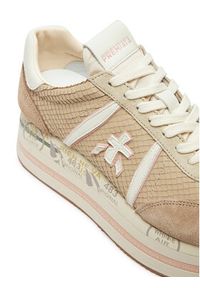 Premiata Sneakersy Beth 7039 Beżowy. Kolor: beżowy. Materiał: zamsz, skóra #4