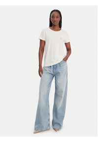 Liu Jo Sport T-Shirt TA6056 JS923 Écru Regular Fit. Materiał: bawełna. Styl: sportowy #3