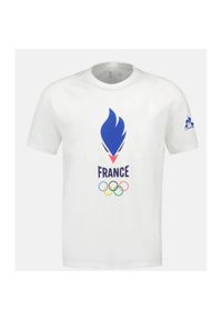 Koszulka Le Coq Sportif Paris 2024 N° 5. Kolor: biały. Materiał: bawełna. Wzór: aplikacja. Sport: piłka ręczna