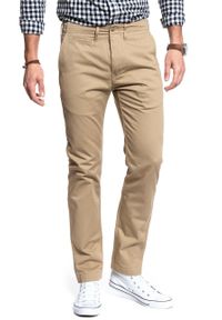 Levi's® - LEVI’S 502 TRUE CHINO MĘSKIE SPODNIE MATERIAŁOWE CHINO BEIGE 521630000. Materiał: materiał