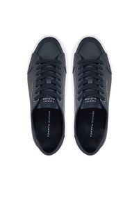 TOMMY HILFIGER - Tommy Hilfiger Sneakersy Core Corporate Vulc Leather FM0FM05399 Granatowy. Kolor: niebieski. Materiał: skóra #6