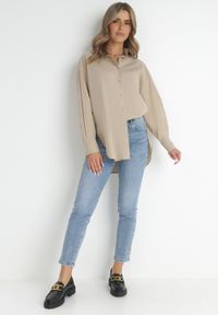 Born2be - Beżowa Koszula Doriemara. Okazja: na co dzień, na spotkanie biznesowe, do pracy. Kolor: beżowy. Materiał: jeans, materiał. Długość rękawa: długi rękaw. Długość: długie. Styl: klasyczny, biznesowy, casual, elegancki #7