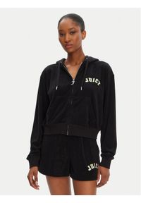 Juicy Couture Bluza Nala JCWAS125321 Czarny Oversize. Kolor: czarny. Materiał: bawełna