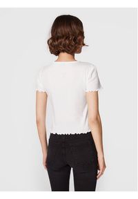 Gina Tricot T-Shirt Sandy 17255 Biały Slim Fit. Kolor: biały. Materiał: bawełna #3