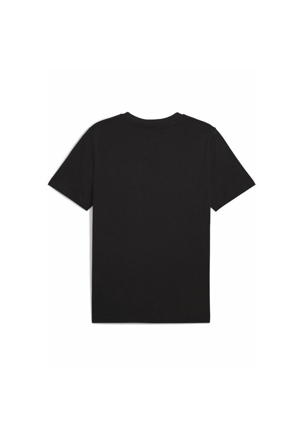 Puma - Męska koszulka Essentials Elevated PUMA Black. Kolor: czarny. Wzór: aplikacja, haft
