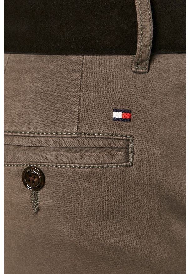 TOMMY HILFIGER - Tommy Hilfiger - Spodnie. Okazja: na co dzień. Kolor: szary. Styl: casual