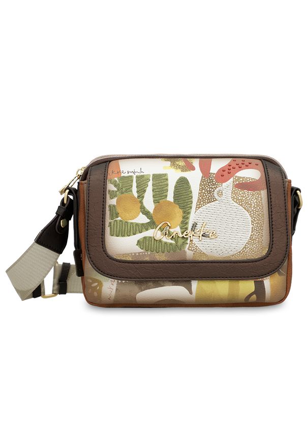 Brązowa Torebka Anekke Stylowa Listonoszka Damska. Kolor: brązowy. Styl: elegancki