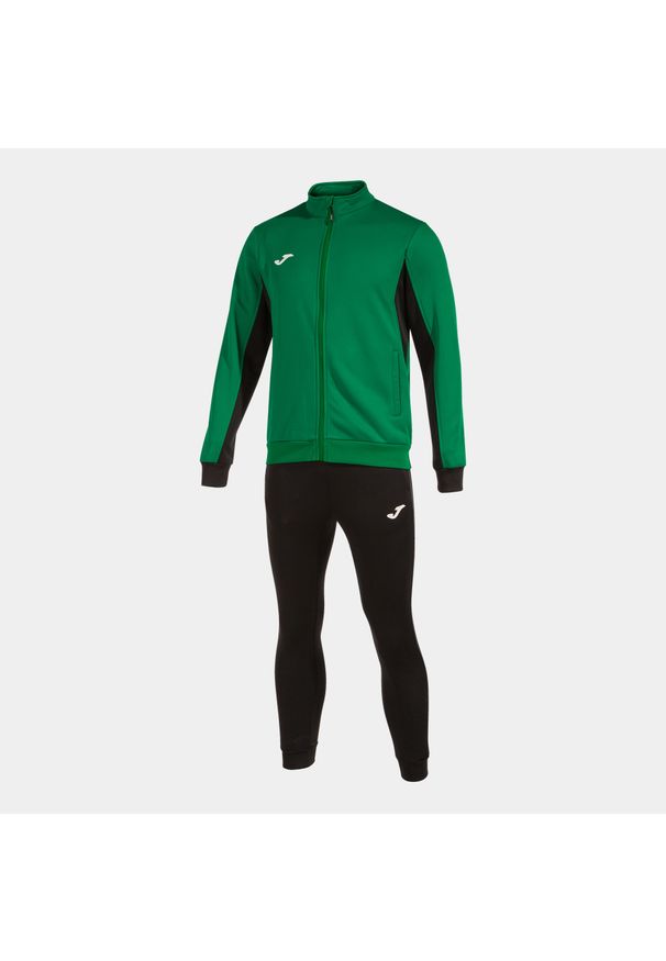 Komplet dresowy męski piłkarski Joma Derby bluza i spodnie. Kolor: czarny, zielony, wielokolorowy. Materiał: dresówka. Sport: piłka nożna