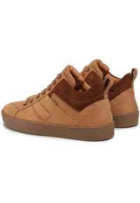 Gino Rossi Sneakersy MI07-A973-A802-10 Brązowy. Kolor: brązowy. Materiał: nubuk, skóra