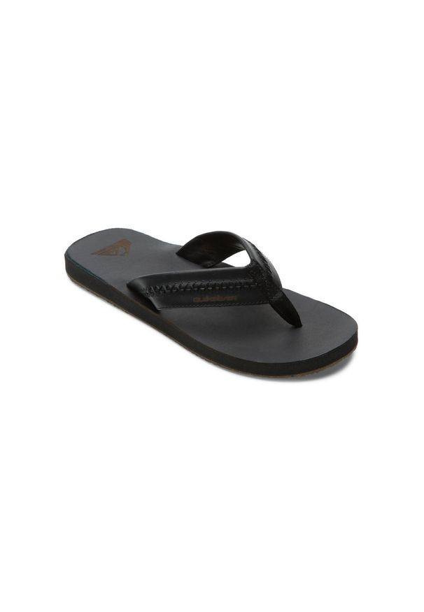 Quiksilver - Sandały dla Mężczyzn CARVER NATURAL Czarny. Kolor: brązowy, zielony, wielokolorowy. Materiał: guma, skóra. Sezon: lato