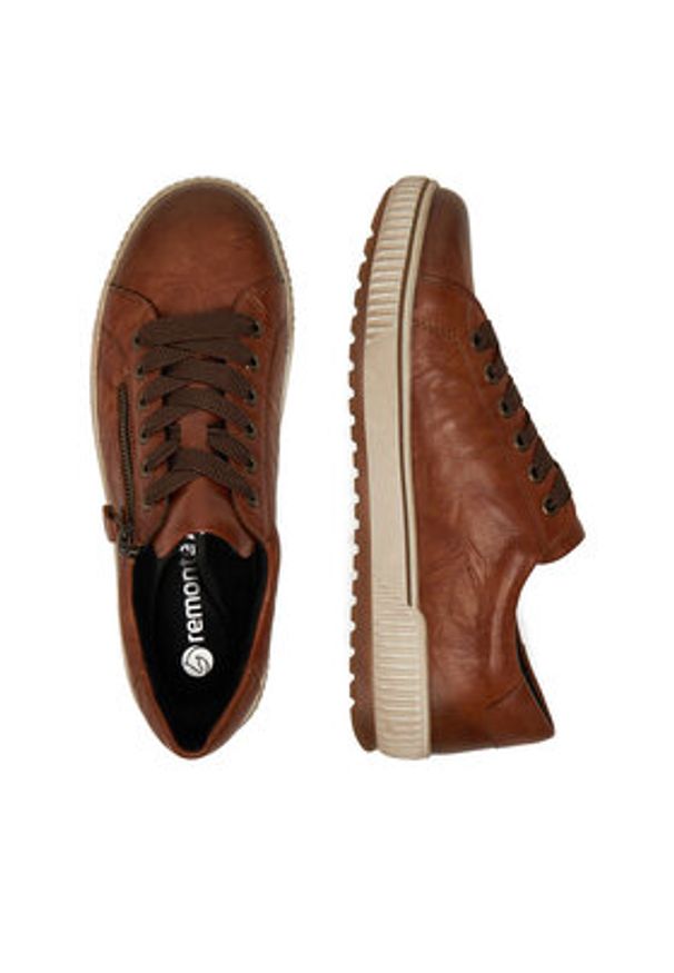 Remonte Sneakersy D0700-22 Brązowy. Kolor: brązowy. Materiał: skóra