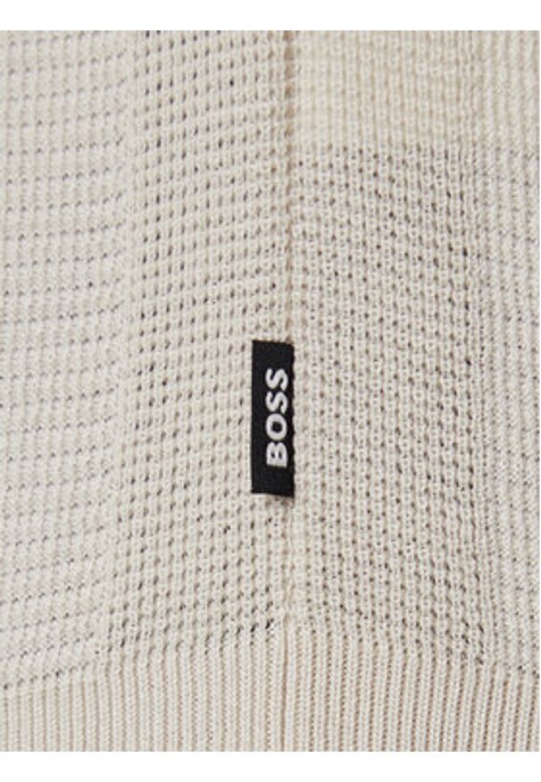 BOSS T-Shirt H-Ianni 50543161 Écru Regular Fit. Materiał: lyocell