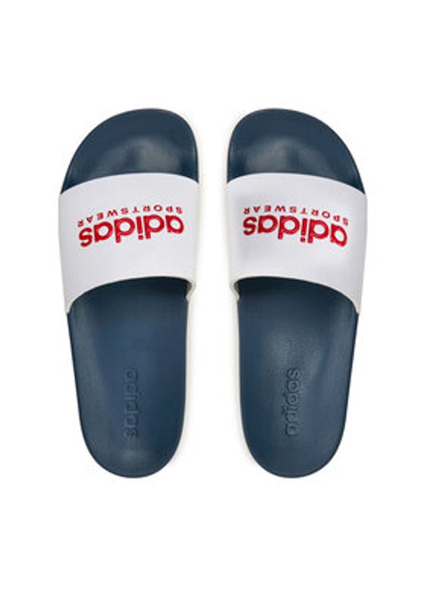 Adidas - adidas Klapki Adilette Shower II0017 Biały. Kolor: biały. Materiał: skóra