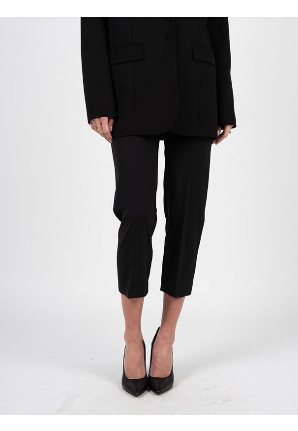 Patrizia Pepe Spodnie | 2P1300/A9A2 | Kobieta | Czarny. Okazja: na co dzień. Kolor: czarny. Materiał: poliester, elastan. Styl: casual