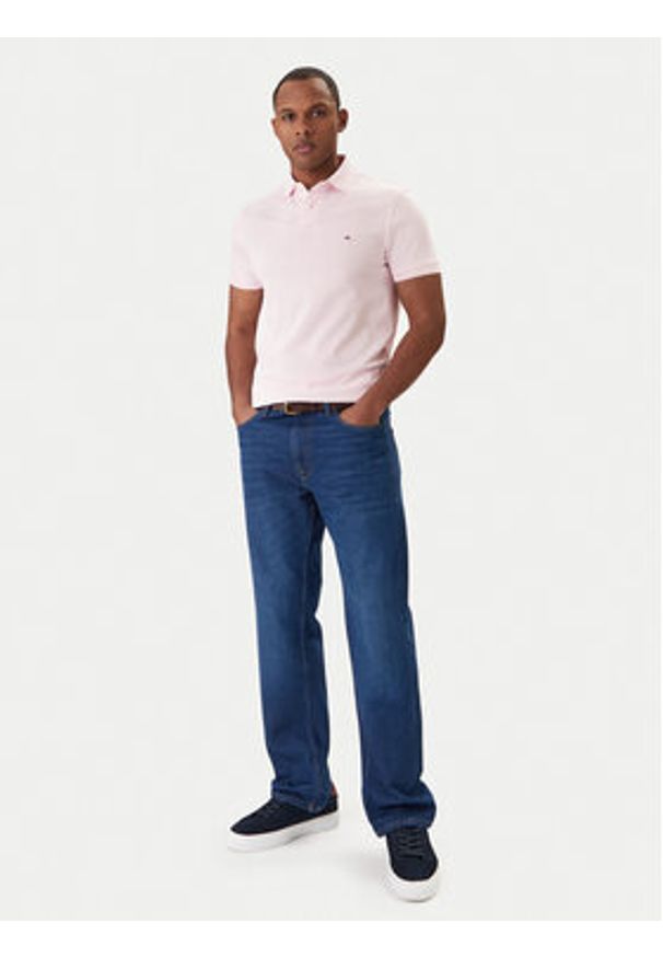 TOMMY HILFIGER - Tommy Hilfiger Polo 1985 MW0MW17770 Różowy Regular Fit. Typ kołnierza: polo. Kolor: różowy. Materiał: bawełna