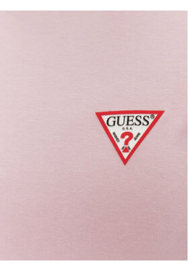 Guess T-Shirt W2YI44 J1314 Różowy Slim Fit. Kolor: różowy. Materiał: bawełna