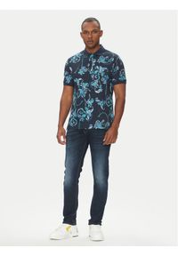 Versace Jeans Couture Polo 78GAG6S0 Granatowy Regular Fit. Typ kołnierza: polo. Kolor: niebieski. Materiał: bawełna