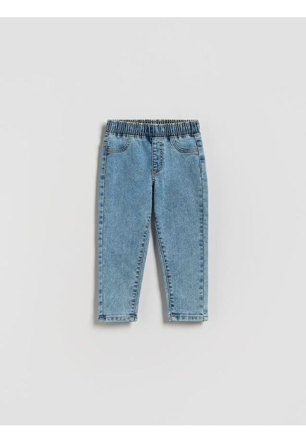 Reserved - Bawełniane jegginsy - niebieski. Kolor: niebieski. Materiał: bawełna