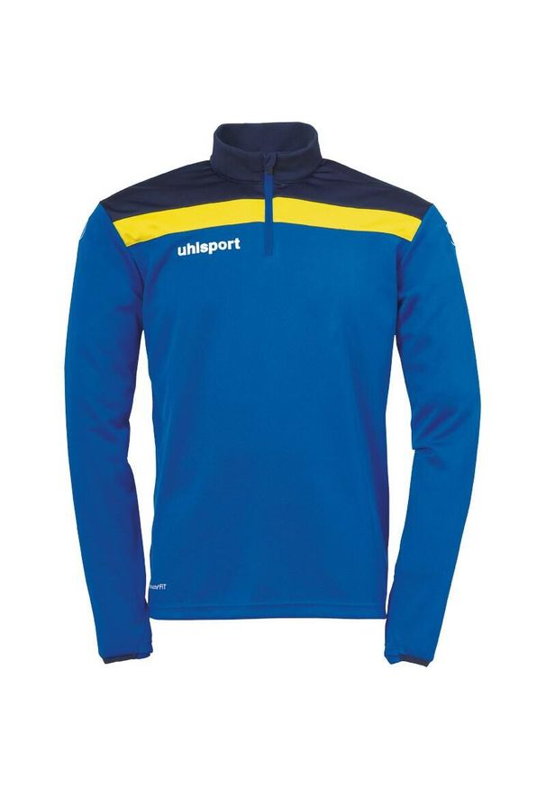 UHLSPORT - Bluza piłkarska męska Uhlsport Offense 23 1/4 zip. Kolor: niebieski, żółty, wielokolorowy. Sport: piłka nożna