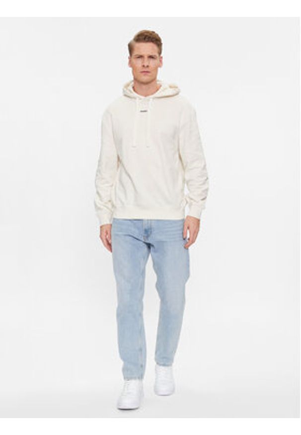 Hugo Bluza Dapo 50486478 Biały Relaxed Fit. Kolor: biały. Materiał: bawełna