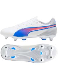 Buty Puma King Match MxSG 107875-02 białe. Kolor: biały. Materiał: skóra. Szerokość cholewki: normalna. Sport: piłka nożna #1