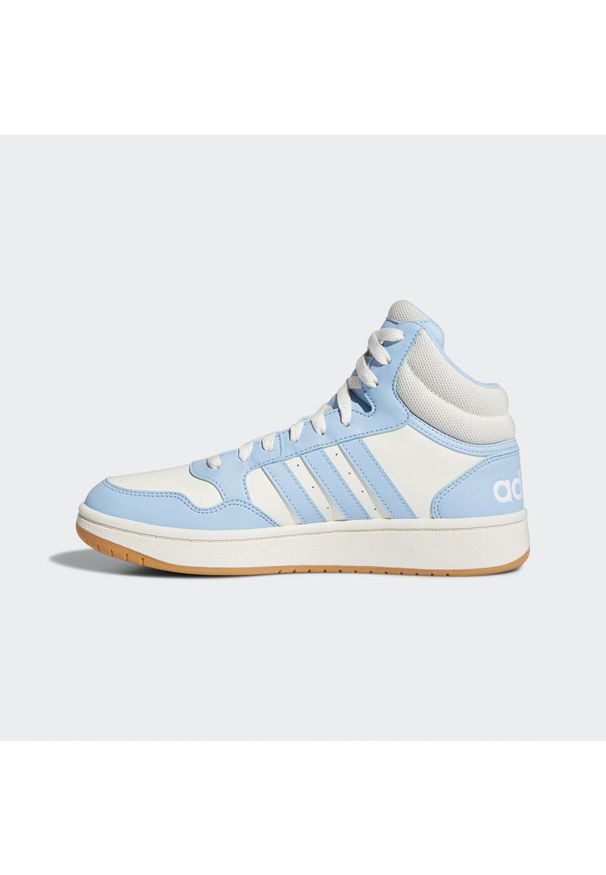 Adidas - Buty damskie ADIDAS Hoops 3.0 Mid. Okazja: na co dzień. Materiał: dresówka, kauczuk, syntetyk, skóra. Szerokość cholewki: normalna. Sport: turystyka piesza