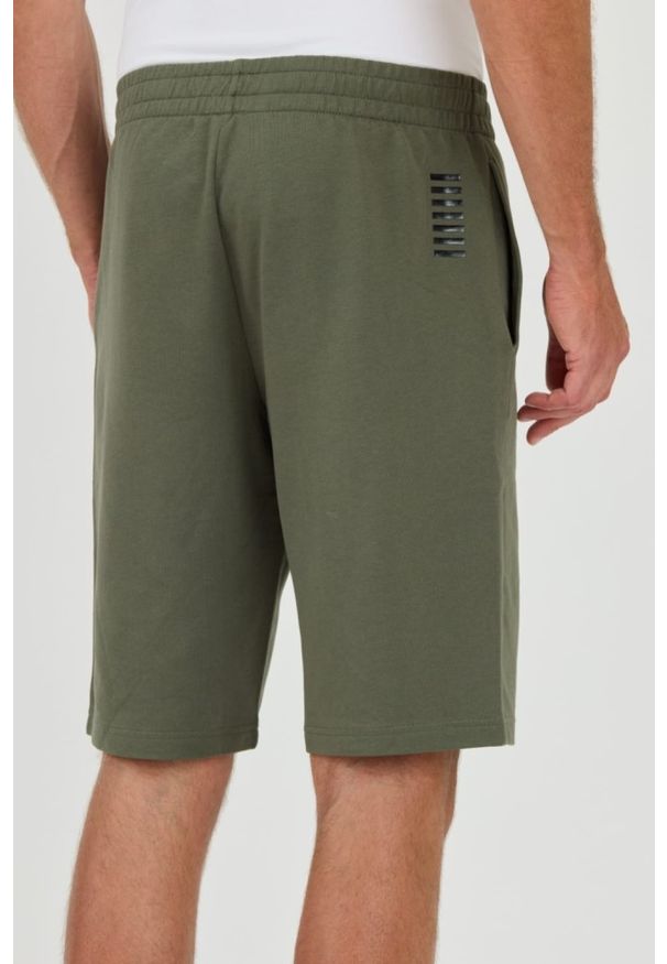 EA7 Emporio Armani - EA7 Zielone męskie szorty Bermudy, Rozmiar L. Kolor: zielony