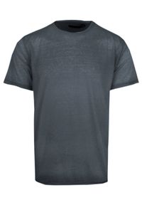 T-Shirt - Bawełniana Tkanina w Stylu Vintage - Brave Soul - Grafit. Okazja: na co dzień. Materiał: bawełna. Sezon: lato, wiosna. Styl: vintage