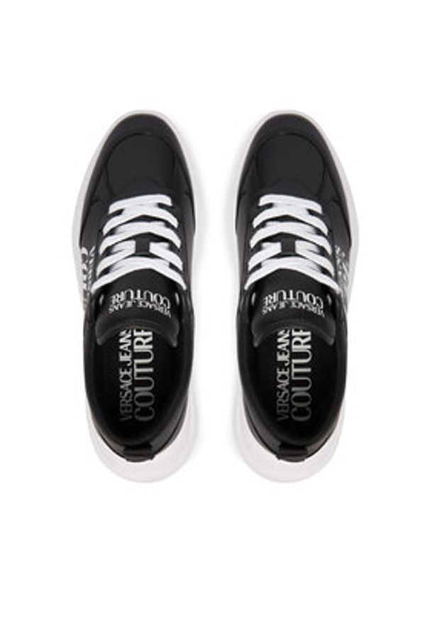 Versace Jeans Couture Sneakersy 80YA3SC1 Czarny. Kolor: czarny. Materiał: skóra