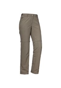SCHÖFFEL - Spodnie trekkingowe damskie Schöffel Santa Fe Zip Off. Kolor: brązowy. Materiał: nylon. Sport: turystyka piesza