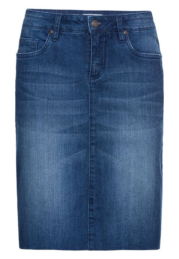 Spódnica dżinsowa ze stretchem bonprix niebieski. Kolor: niebieski