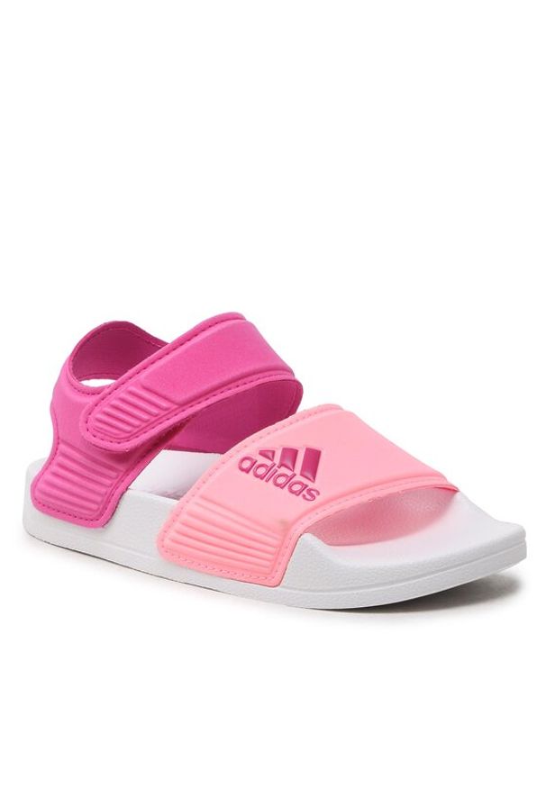Adidas - adidas Sandały adilette Sandal K H06445 Różowy. Kolor: różowy. Materiał: syntetyk