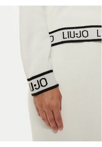 Liu Jo Sport Sweter TF4049 MS59L Biały Regular Fit. Kolor: biały. Materiał: syntetyk. Styl: sportowy