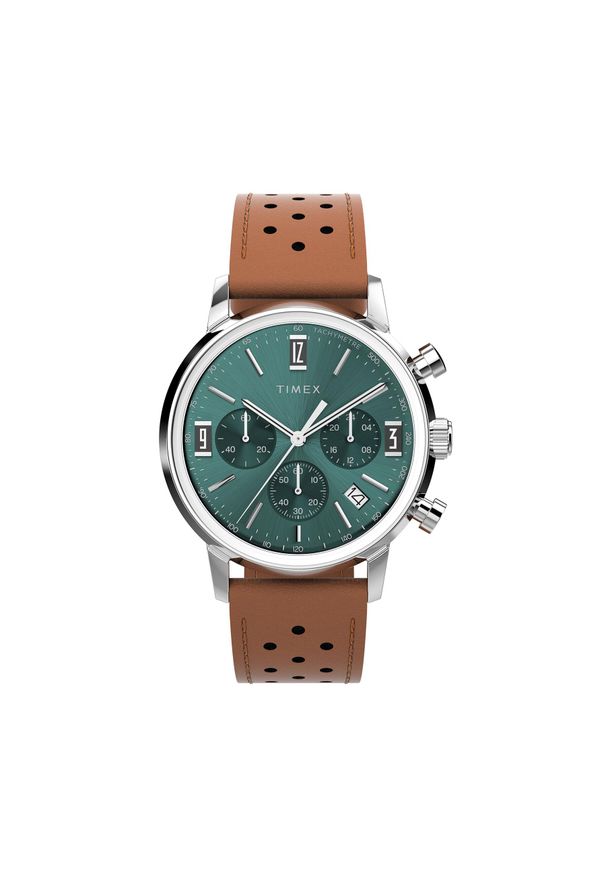 Zegarek Timex Marlin Chronograph TW2W10100 Green/Brown. Kolor: brązowy