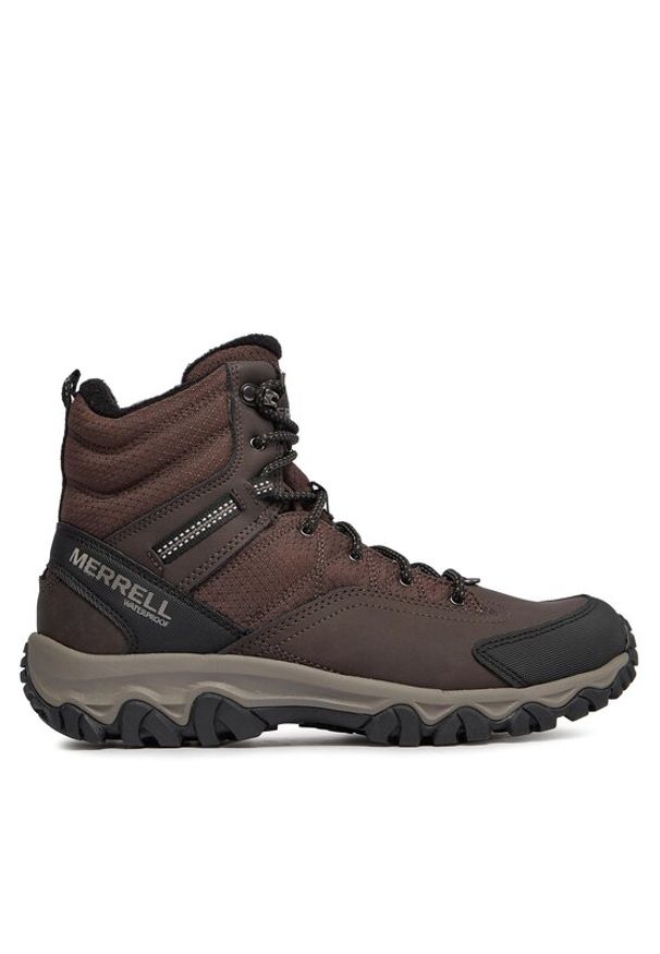 Merrell Trekkingi Thermo Akita Mid Wp J036447 Brązowy. Kolor: brązowy. Materiał: nubuk, skóra. Sport: turystyka piesza