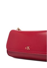 Calvin Klein Torebka Ck Convertible Chain Small Bag LV04F3172G Bordowy. Kolor: czerwony. Materiał: skórzane #4