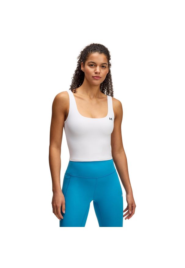 Damski tank top Under Armour Motion. Kolor: czarny, biały, wielokolorowy. Sport: fitness