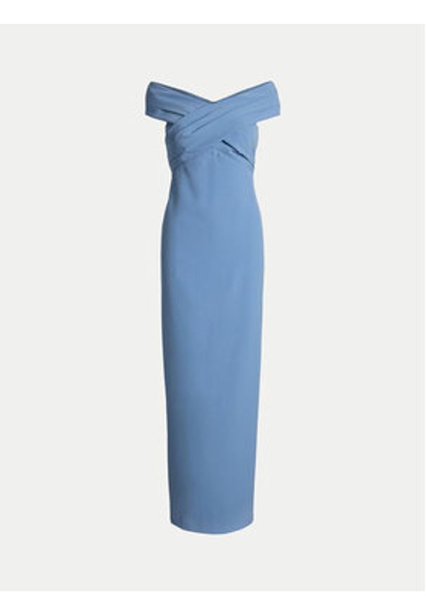 Lauren Ralph Lauren - LAUREN RALPH LAUREN Sukienka wieczorowa 253936391006 Niebieski Slim Fit. Kolor: niebieski. Materiał: syntetyk. Styl: wizytowy