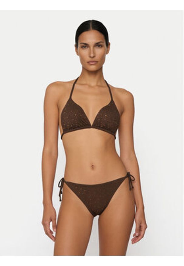 Guess Dół od bikini E6GO21 MC040 Brązowy. Kolor: brązowy. Materiał: syntetyk