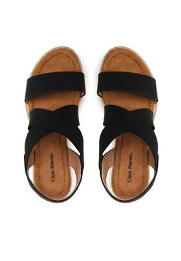 Clara Barson Espadryle WS2189-26 Czarny. Kolor: czarny. Materiał: materiał