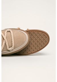 Inuikii - Śniegowce. Nosek buta: okrągły. Zapięcie: sznurówki. Kolor: beżowy. Materiał: materiał, syntetyk, skóra, guma, zamsz. Szerokość cholewki: normalna. Obcas: na obcasie. Wysokość obcasa: średni #3