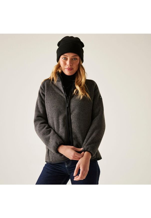 Regatta - Polar damski rozsuwany Mellrey. Kolor: czarny. Materiał: polar. Sport: turystyka piesza