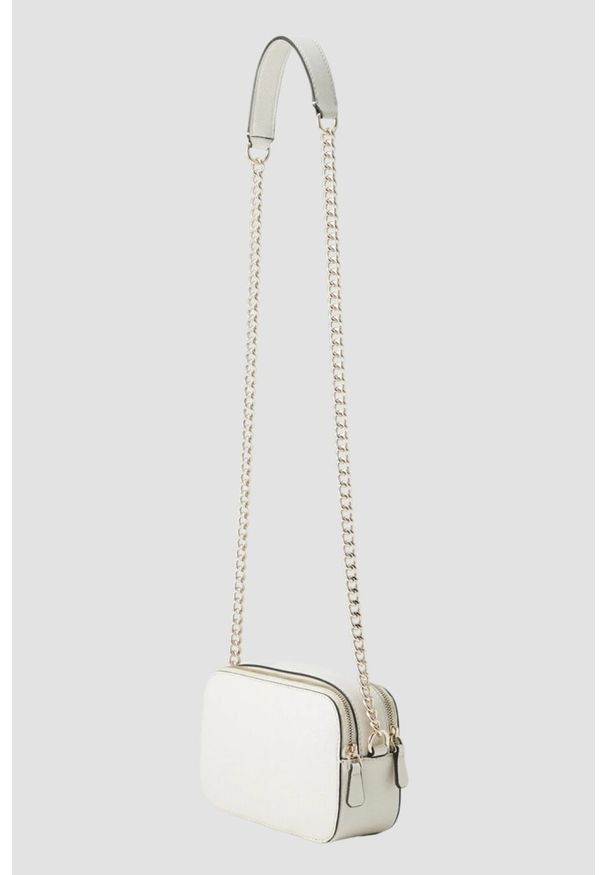 Guess - GUESS Biała kopertówka damska Noelle II. Kolor: biały. Materiał: skórzane