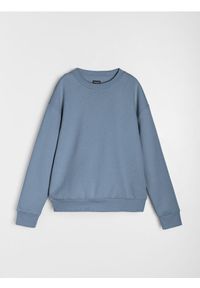 Sinsay - Bluza crewneck basic - niebieski. Kolor: niebieski #1