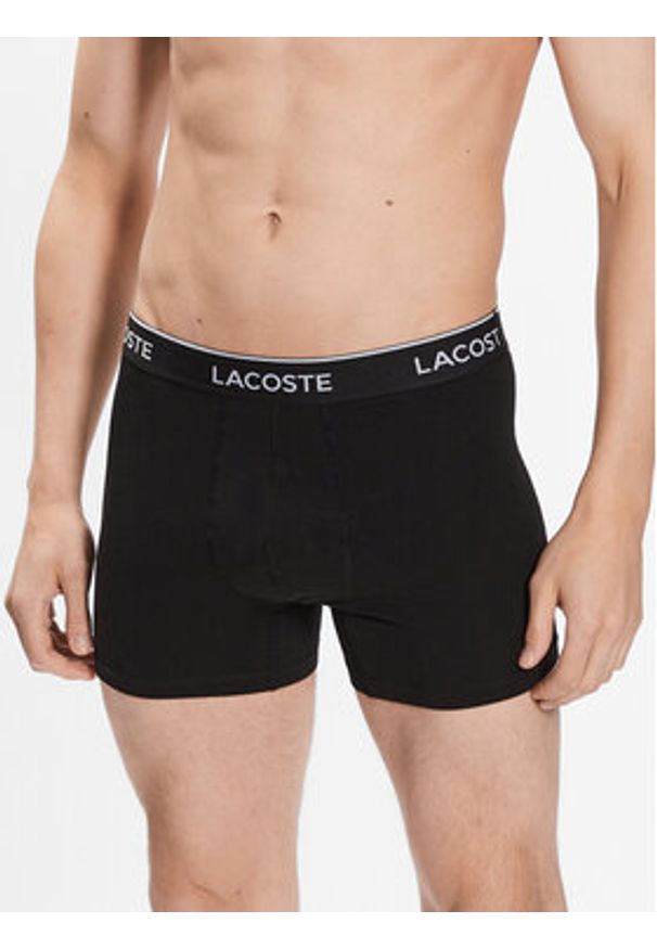 Lacoste Komplet 3 par bokserek 6H3420 Czarny Regular Fit. Kolor: czarny. Materiał: bawełna