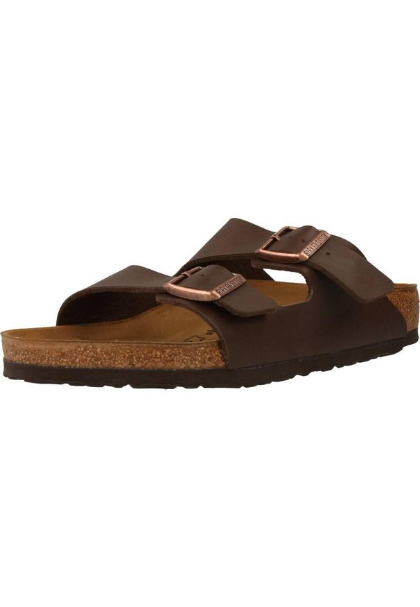Klapki turystyczne uniseks Birkenstock Arizona 51701. Kolor: brązowy. Materiał: materiał, syntetyk, skóra