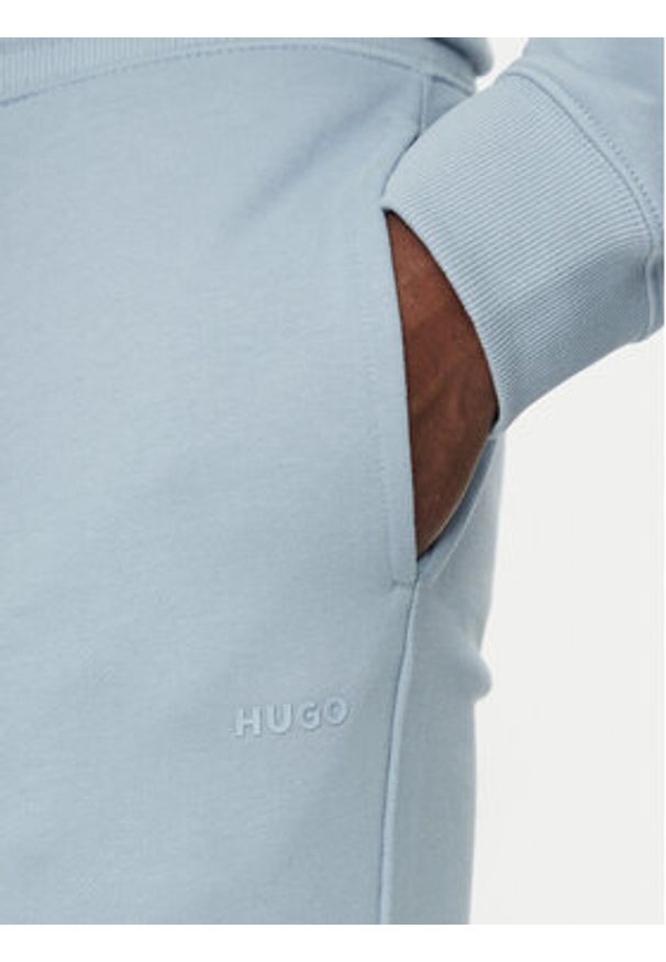Hugo - HUGO Spodnie dresowe Dayote232 50489617 Błękitny Regular Fit. Kolor: niebieski. Materiał: bawełna