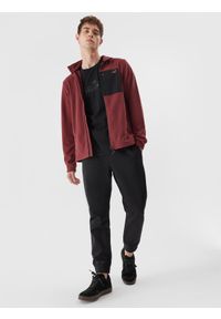 4f - Polar ze stójką regular męski. Typ kołnierza: kołnierzyk stójkowy. Kolor: czerwony. Materiał: polar #2