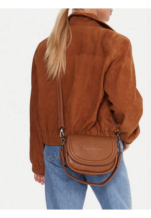 Pepe Jeans Torebka Crisha Code PL0300006 Brązowy. Kolor: brązowy. Materiał: skórzane